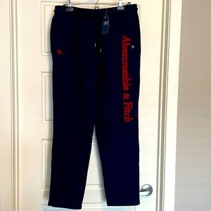 Abercrombie & Fitch Sweatpants in Navy Blue Size M NWT Never Worn